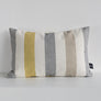 COJÍN COMBO MOSTAZA LINO GRIS 30X45 MAISON DECOR