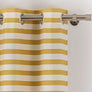 Cortina con ollaos Stripes Mostaza Maison Decor