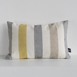 COJÍN COMBO MOSTAZA LINO GRIS 30X45 MAISON DECOR