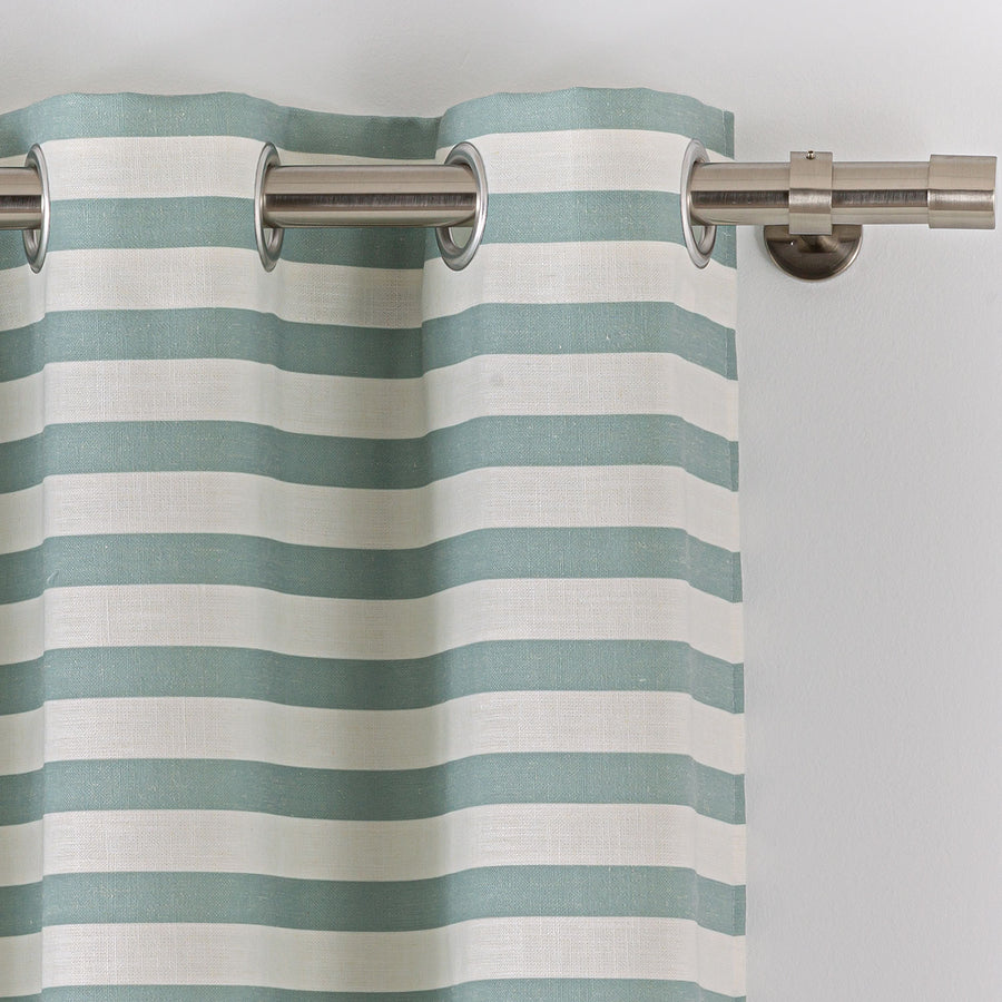 Cortina con ollaos Stripes Agua Maison Decor