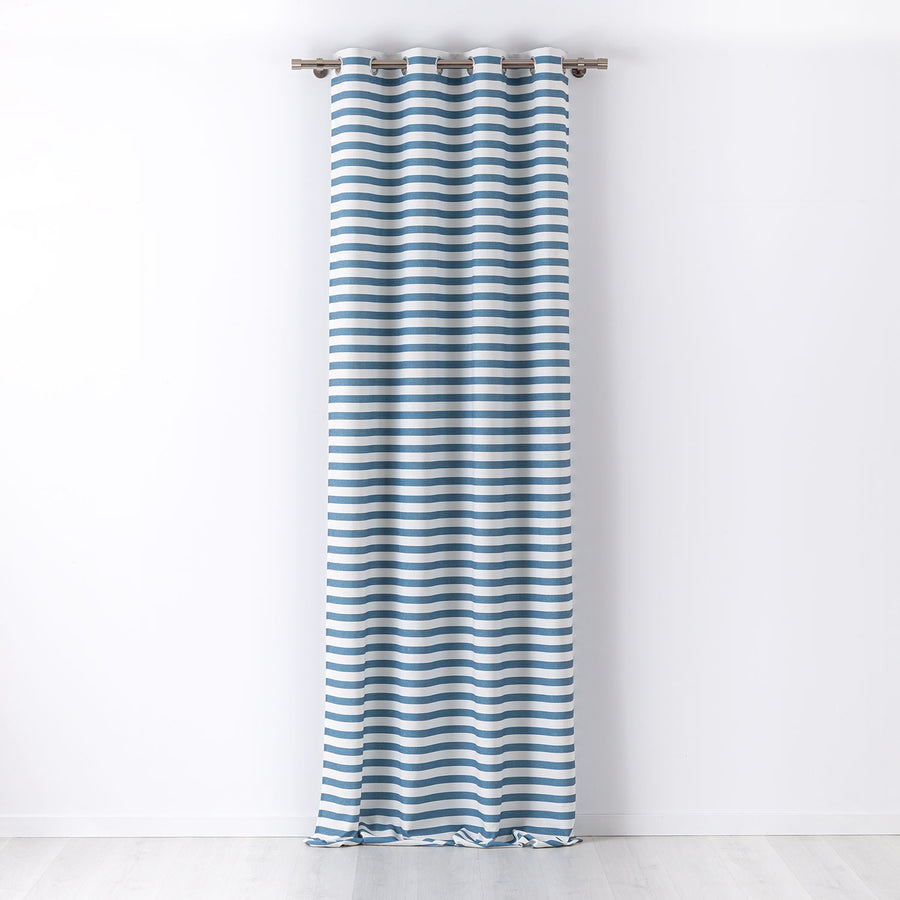 Cortina con ollaos Stripes Azul Maison Decor