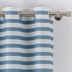 Cortina con ollaos Stripes Azul Maison Decor