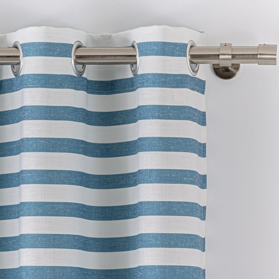 Cortina con ollaos Stripes Azul Maison Decor