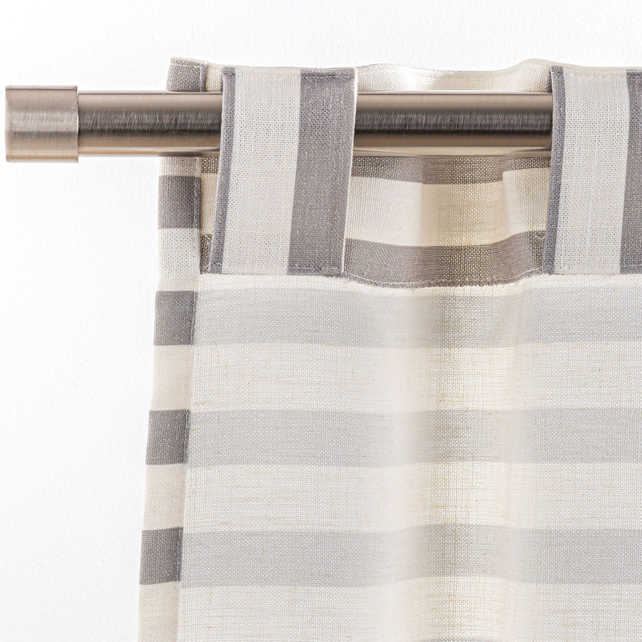 Cortina con trabilla oculta Stripes Gris Maison Decor