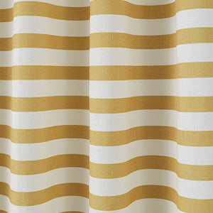 Cortina con ollaos Stripes Mostaza Maison Decor