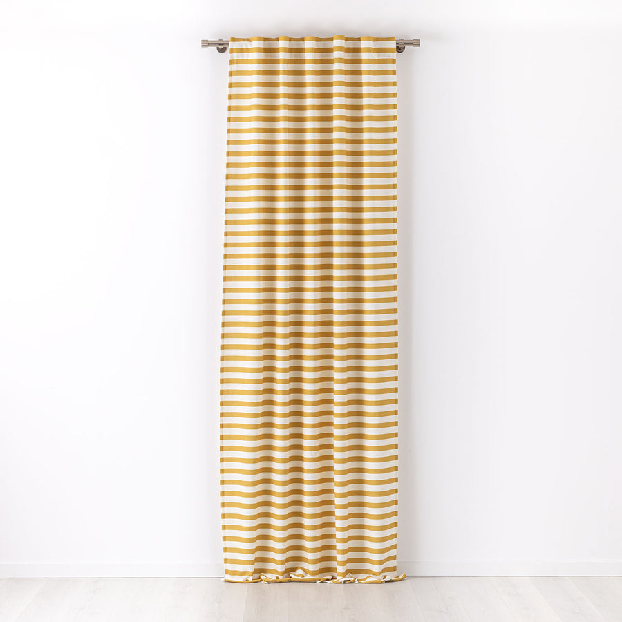 Cortina con trabilla oculta Stripes Mostaza Maison Decor