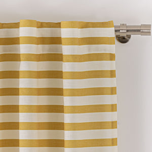 Cortina con trabilla oculta Stripes Mostaza Maison Decor