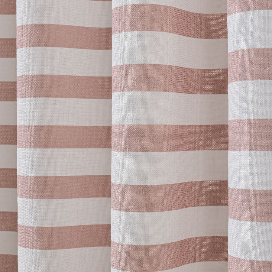 Cortina con ollaos Stripes Rosa Maison Decor