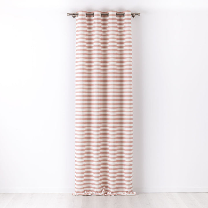 Cortina con ollaos Stripes Rosa Maison Decor