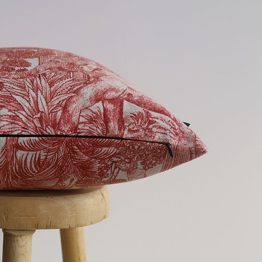 COJÍN JUNGLE ROJO CALDERO 45X45 MAISON DECOR