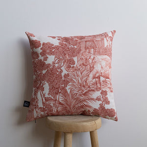 COJÍN JUNGLE ROJO CALDERO 45X45 MAISON DECOR